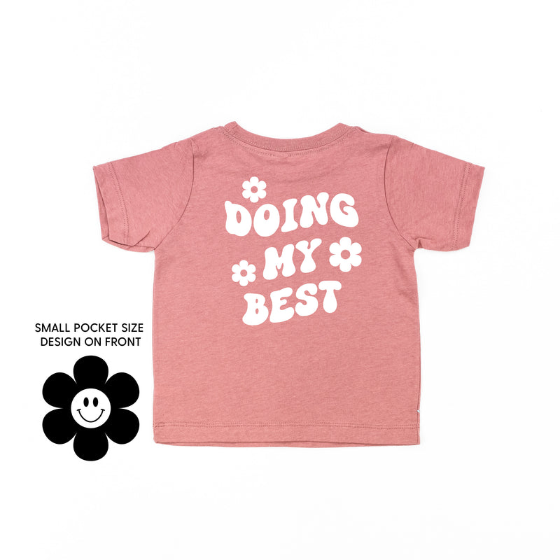 DOING MY BEST (w/ Simple Flower Smiley) - Short Sleeve Child Tee