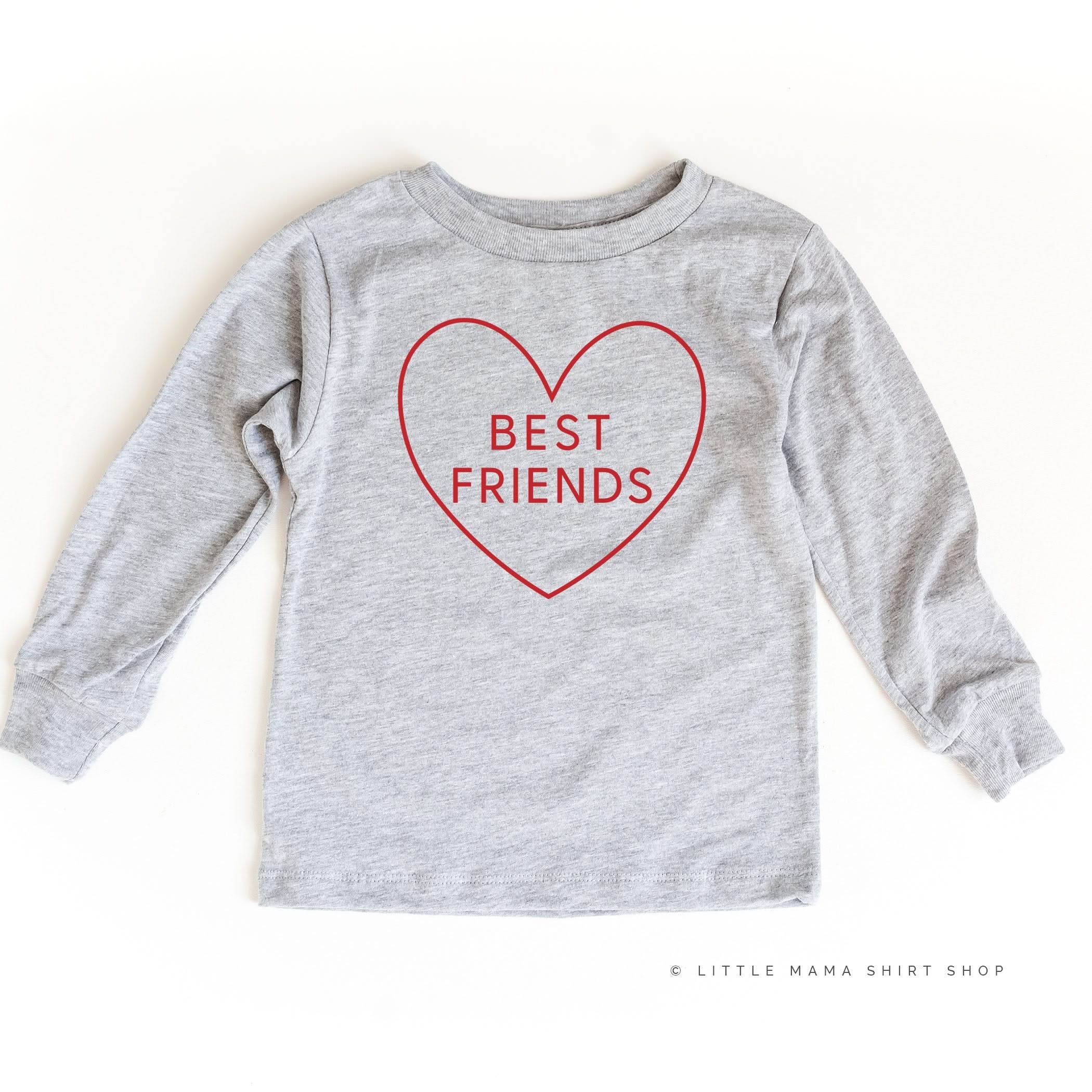 Best Friends (Heart Around) - Child LONG SLEEVE Tee Little Mama Shirt Shop