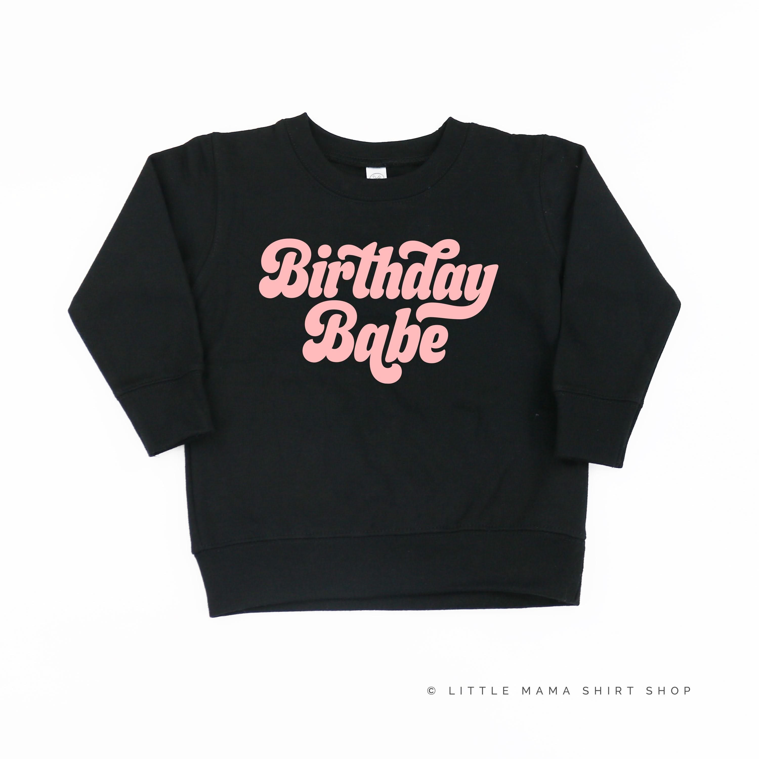 Birthday Babe (Retro) - Child Sweater Little Mama Shirt Shop