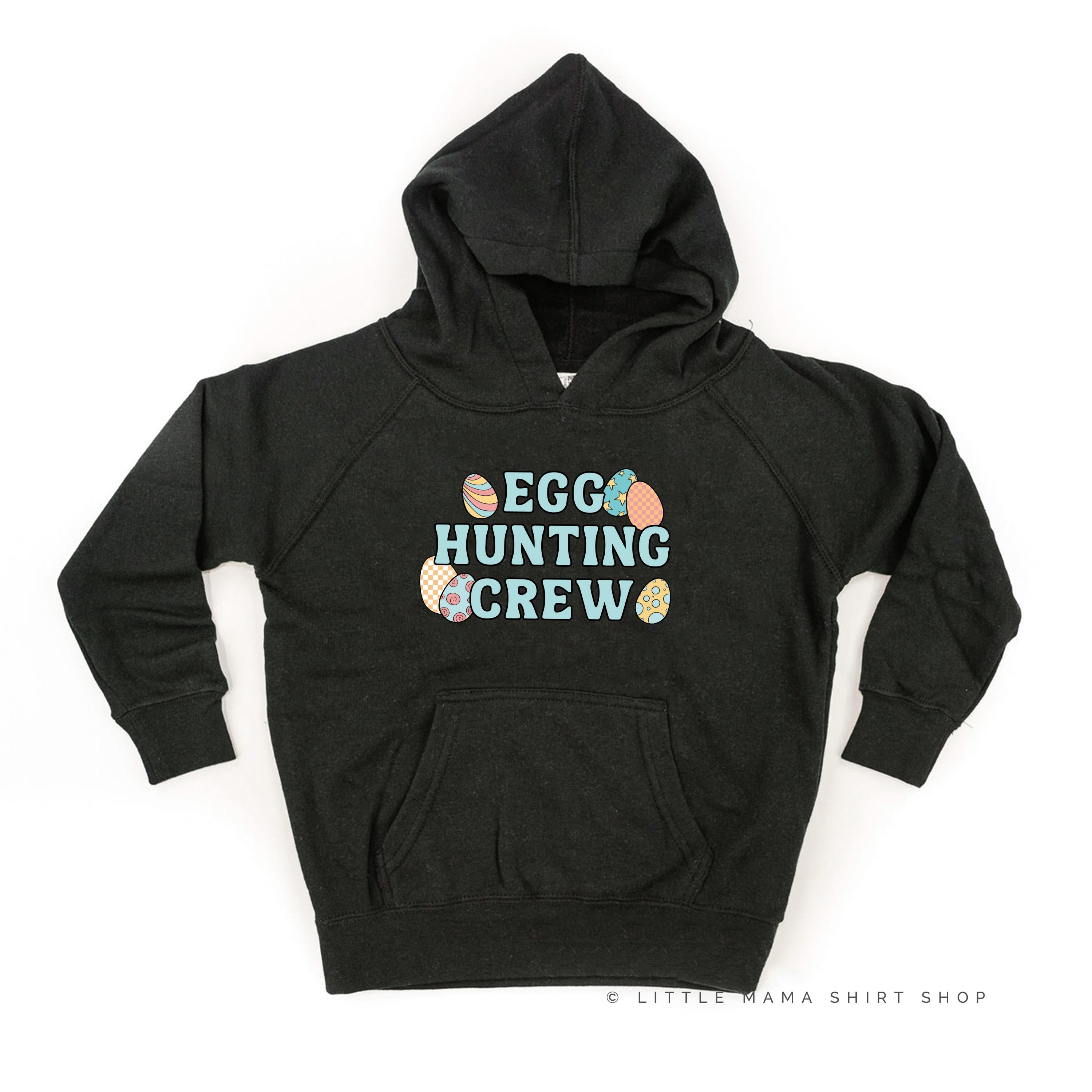 Egg Hunting Crew - Groovy w/ Eggs - Child HOODIE Little Mama Shirt Shop LLC