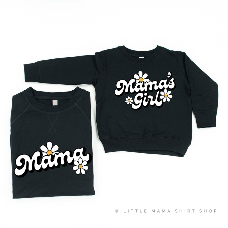 DAISY - MAMA / MAMA'S GIRL - w/ Full Daisies on Back - Set of 2 Matching Sweaters