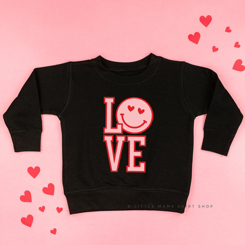 Love (Varsity) With Heart Eyes Smiley - Child Sweater