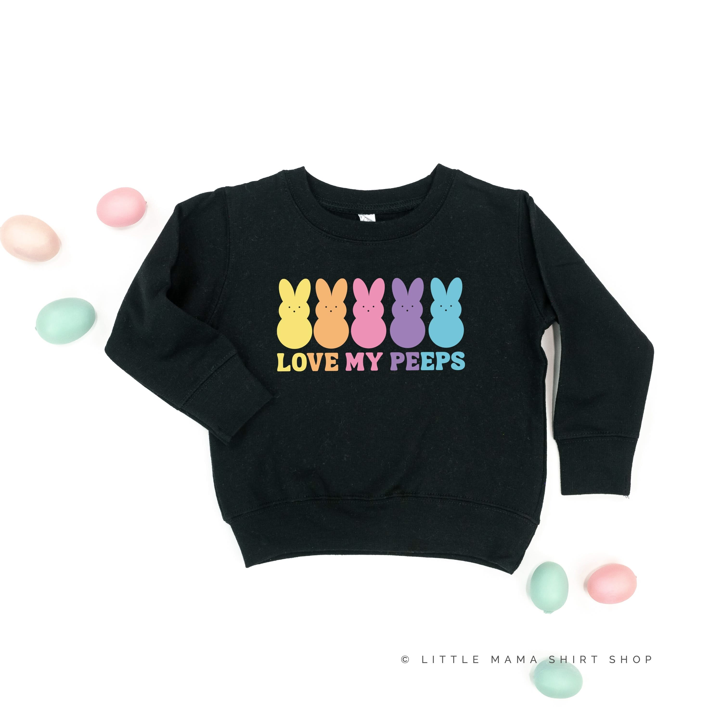 Love My Peeps - Neon - Child Sweater Little Mama Shirt Shop