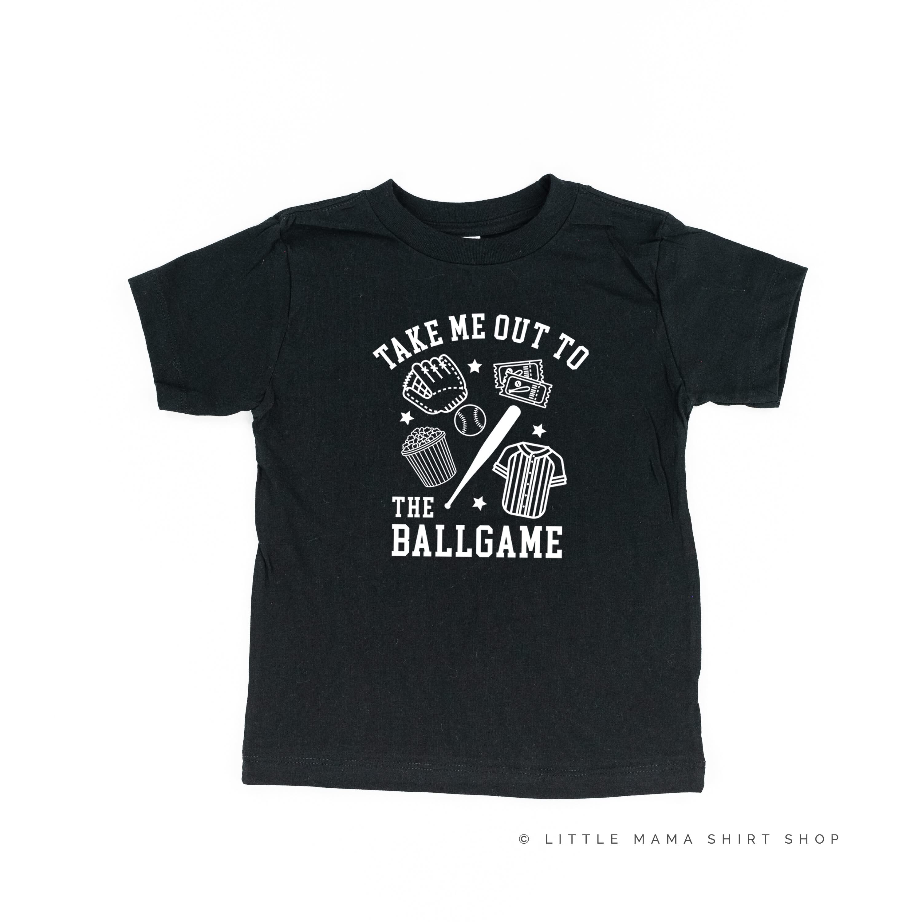 Take Me Out to the Ballgame - Short Sleeve Child Shirt Little Mama Shirt Shop