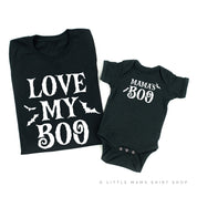 Love My Boo (Bats) / Mama's Boo (Bats) - Set of 2 Matching Tees