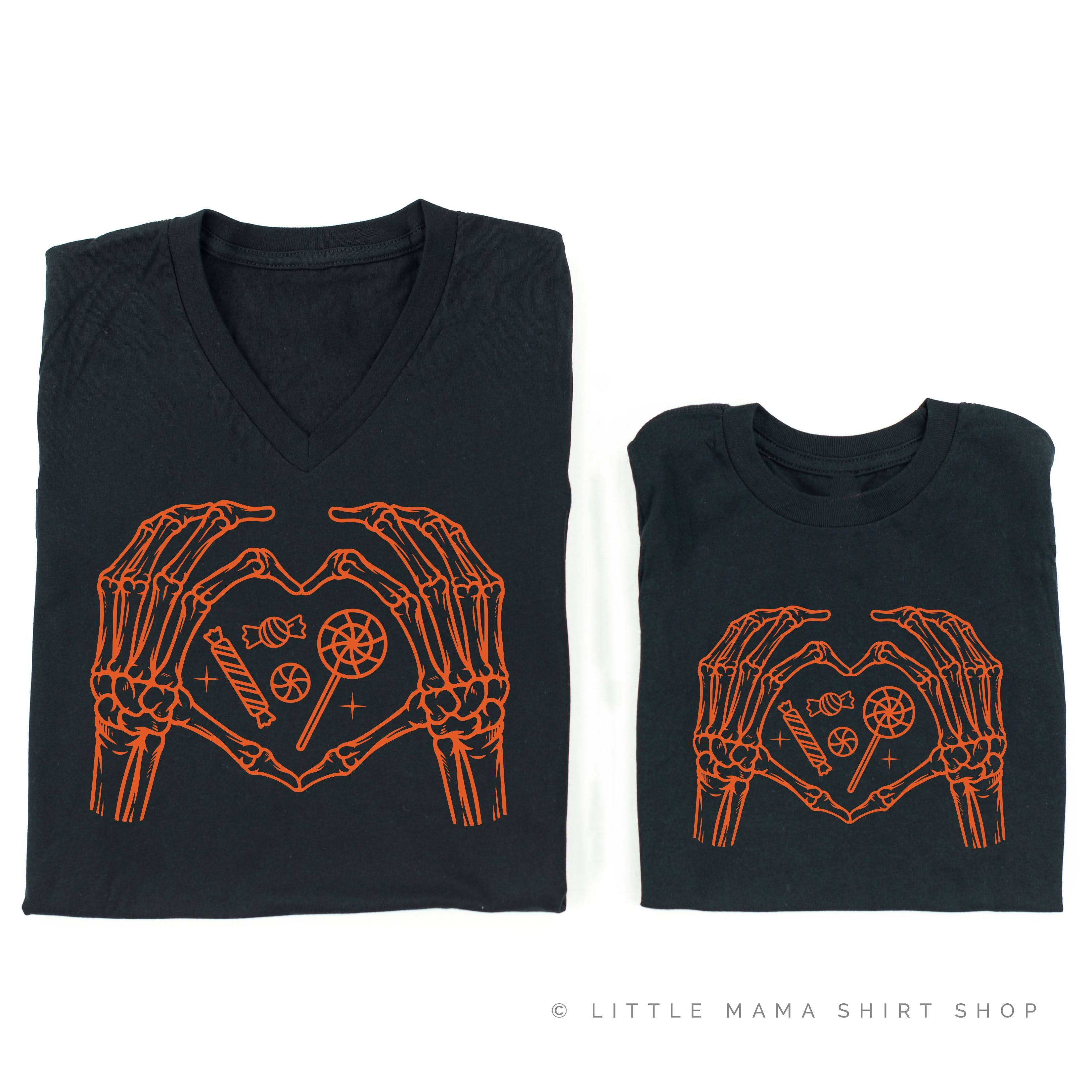 Skeleton Heart Hands - Set of 2 Matching Tees
