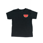 Pocket Fruit (Front) w/ Group of Smiley Fruit (Back) - Short Sleeve Child Tee Little Mama Shirt Shop