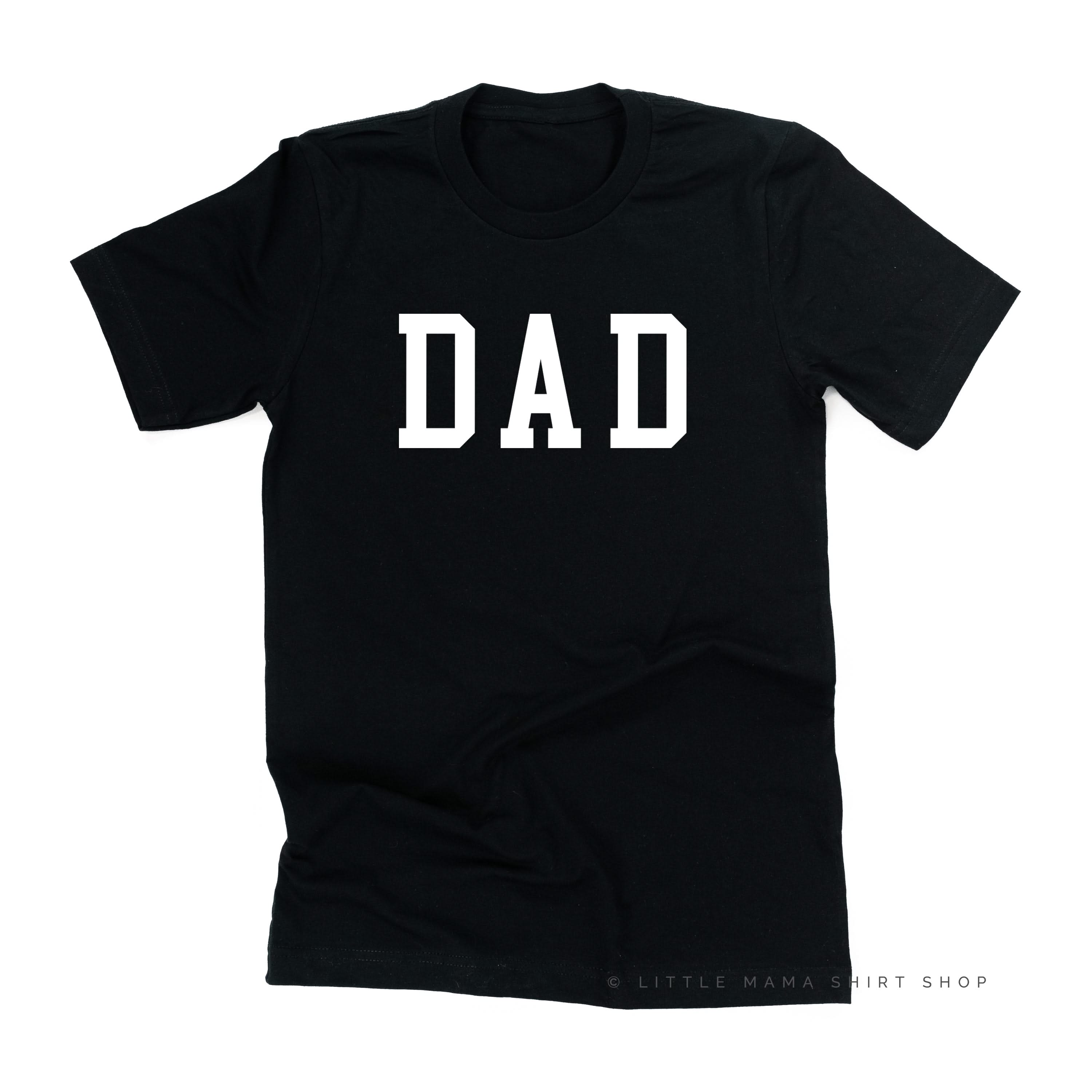 Dad - Varsity Straight Line - Unisex Tee Little Mama Shirt Shop