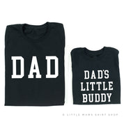 Dad - Varsity Straight Line / Dad's Little Buddy - Set of 2 Tees Little Mama Shirt Shop
