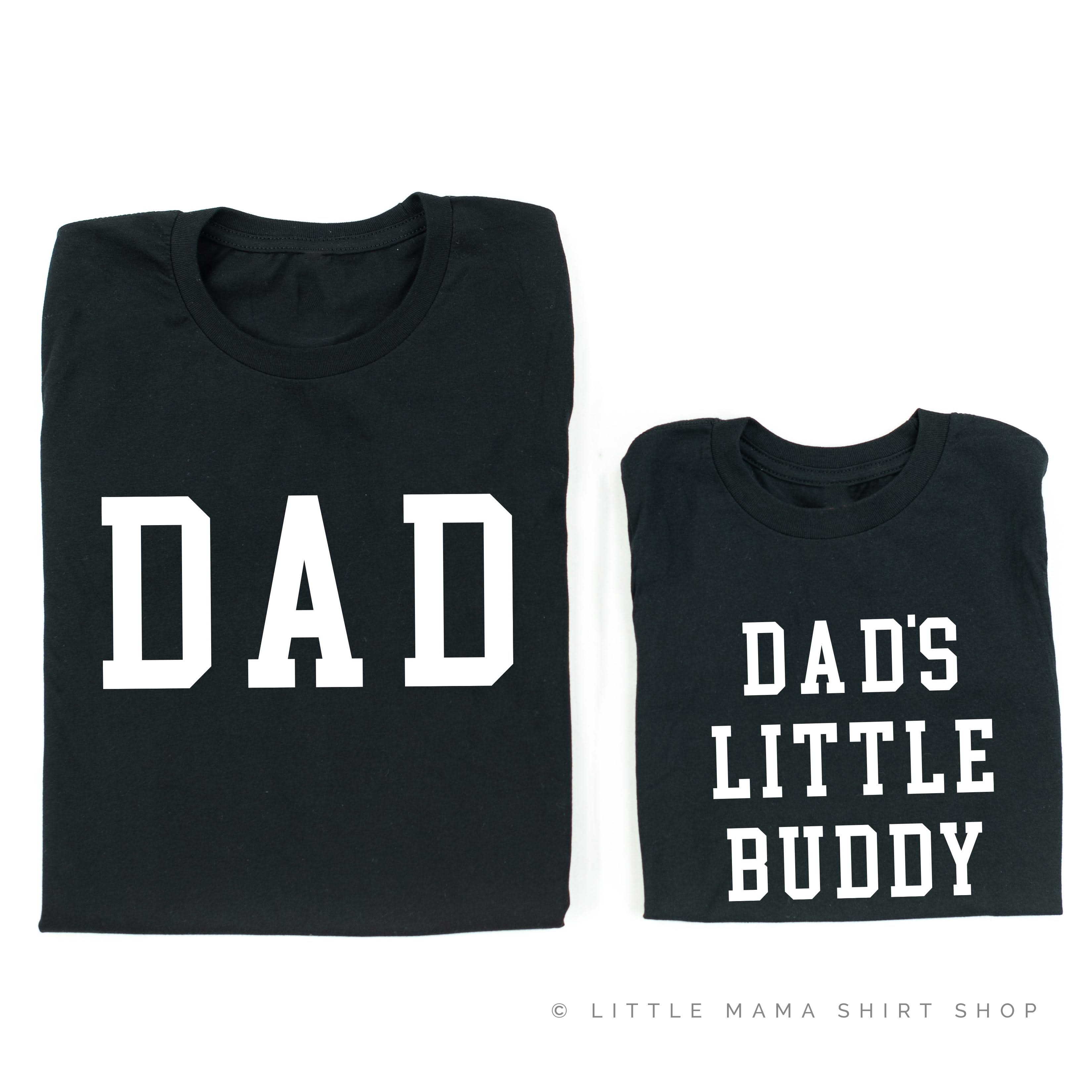 Dad - Varsity Straight Line / Dad's Little Buddy - Set of 2 Tees Little Mama Shirt Shop