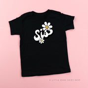 DAISY - SIS - w/ Full Daisy on Back - Short Sleeve Child Shirt Little Mama Shirt Shop