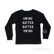 Swing Batter Batter Swing (wd) - Child LONG SLEEVE Tee Little Mama Shirt Shop