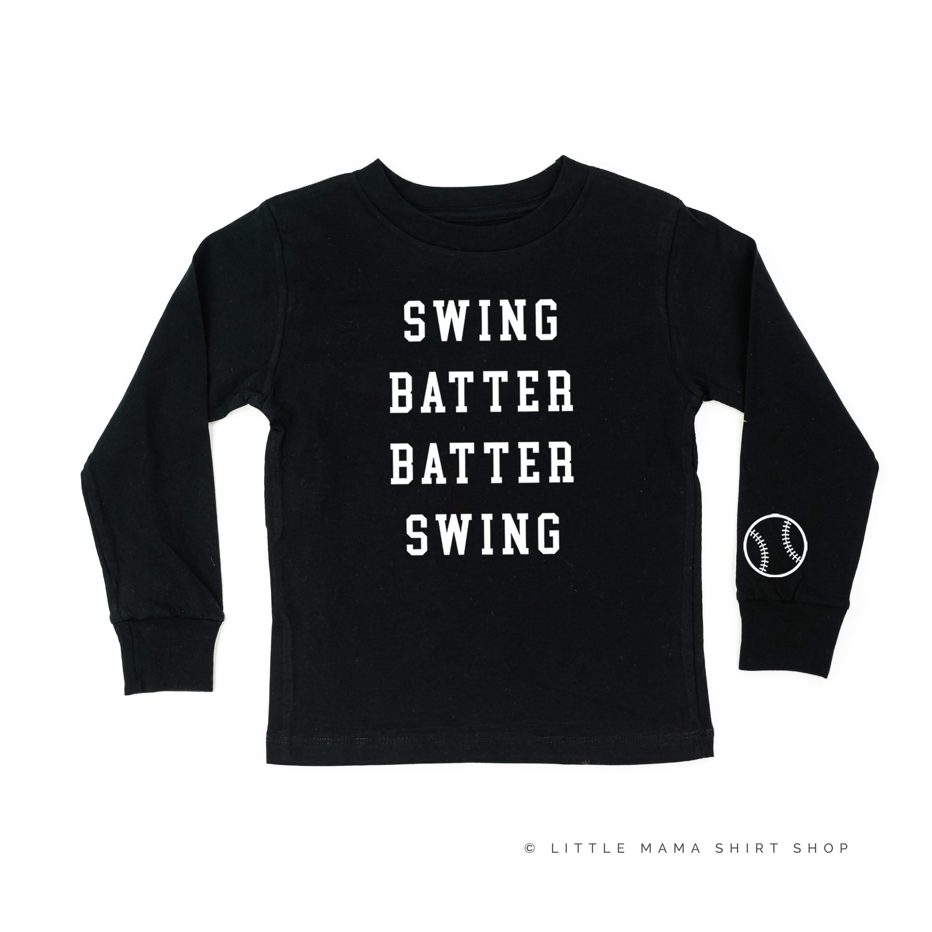 Swing Batter Batter Swing (wd) - Child LONG SLEEVE Tee Little Mama Shirt Shop