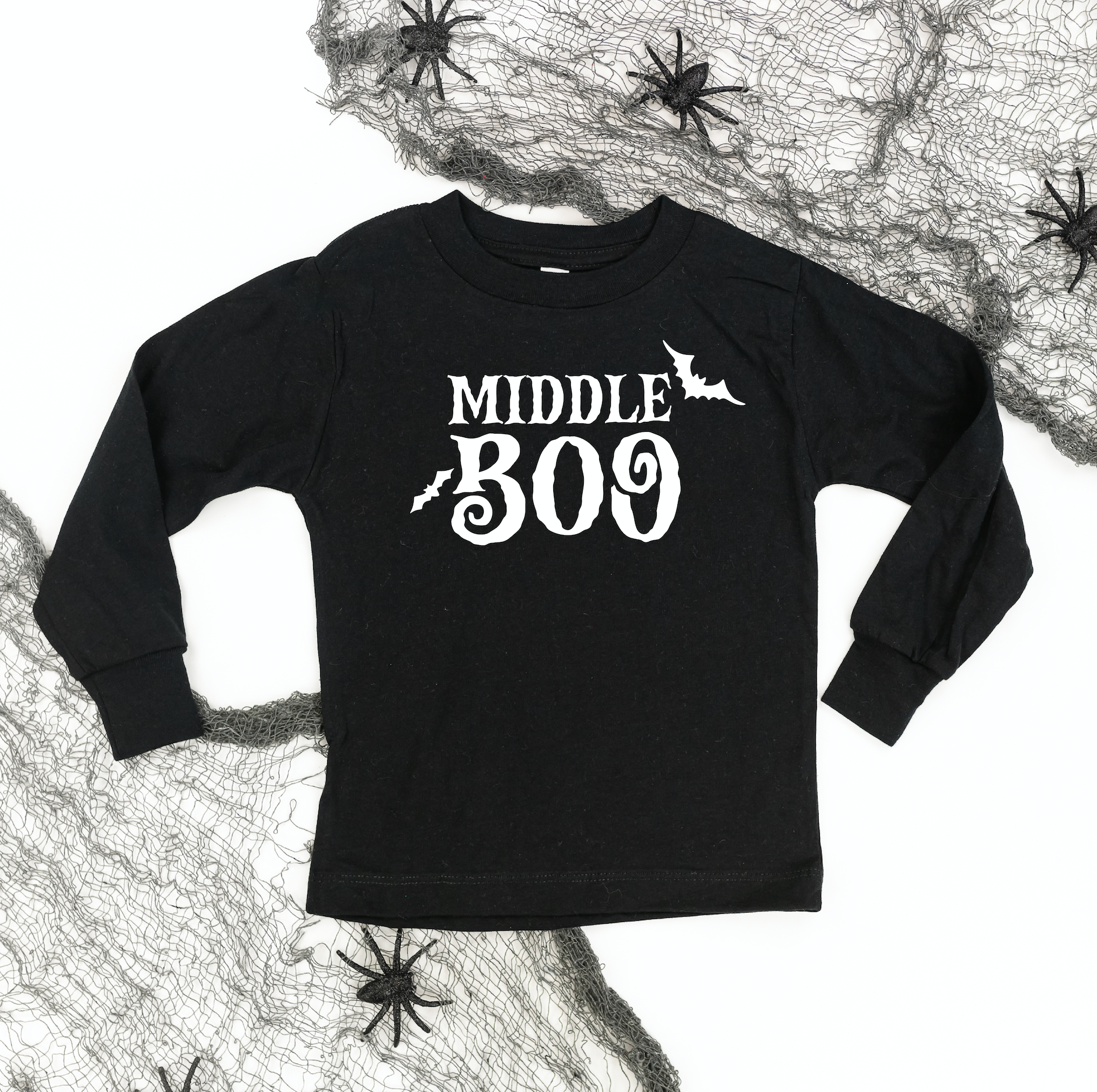 Middle Boo (Bats) - Child Long Sleeve Tee
