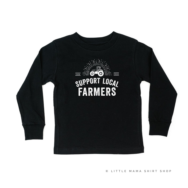 Support Local Farmers - Distressed Design - Long Sleeve Child Shirt