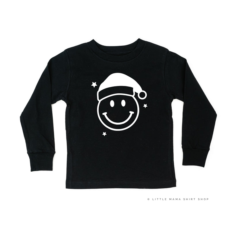 Santa Hat - Smiley Face - Child LONG SLEEVE Tee