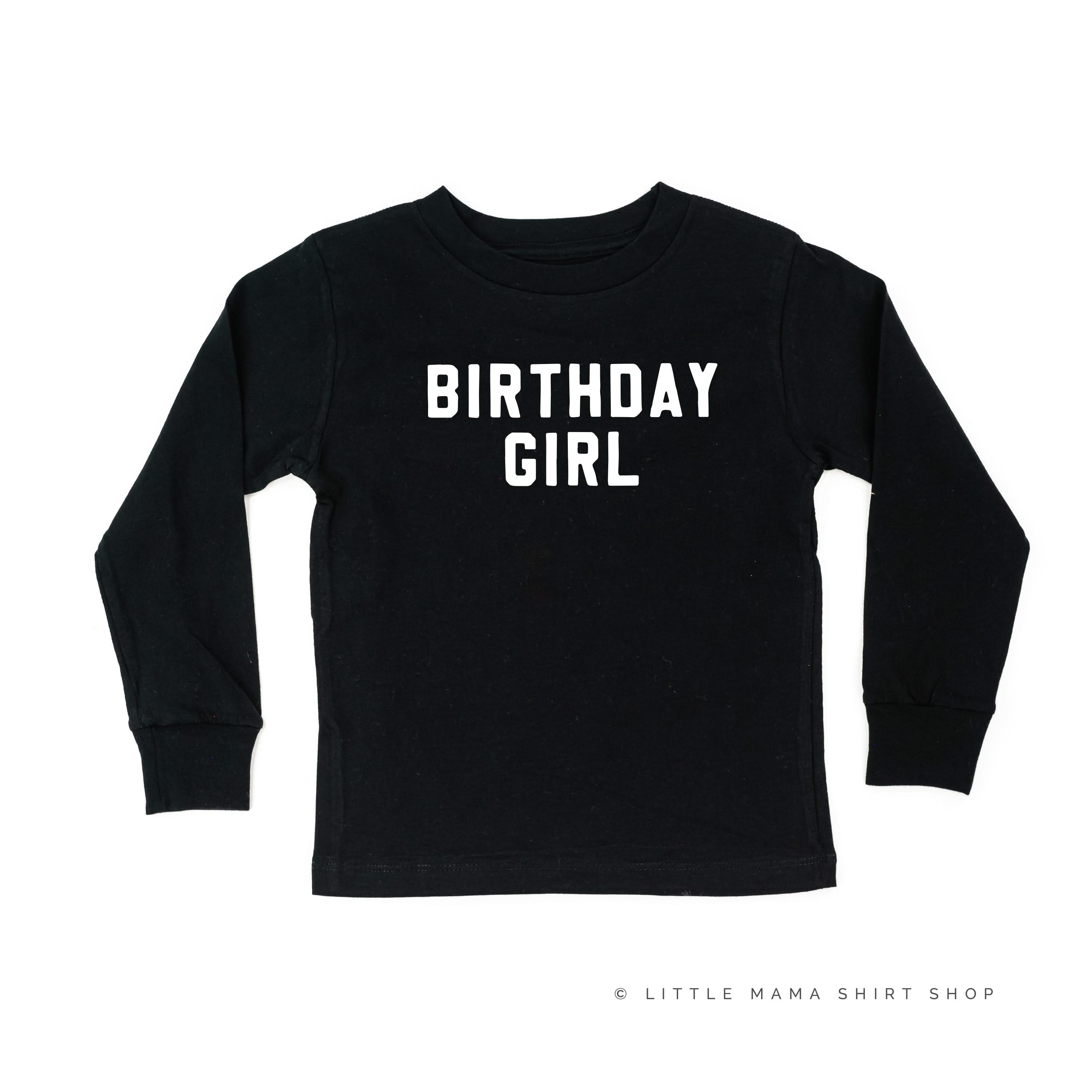 Birthday Girl - Block Font - Child Long Sleeve Tee