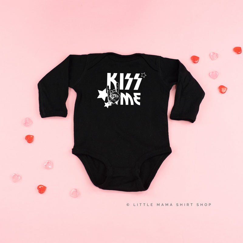 Kiss Me - Valentine Band Tee - Child LONG SLEEVE Tee