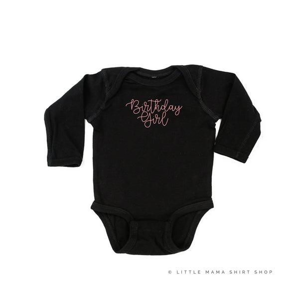 BIRTHDAY GIRL - NEW CURSIVE - Long Sleeve Child Shirt