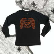 Skeleton Heart Hands - Child Long Sleeve Tee