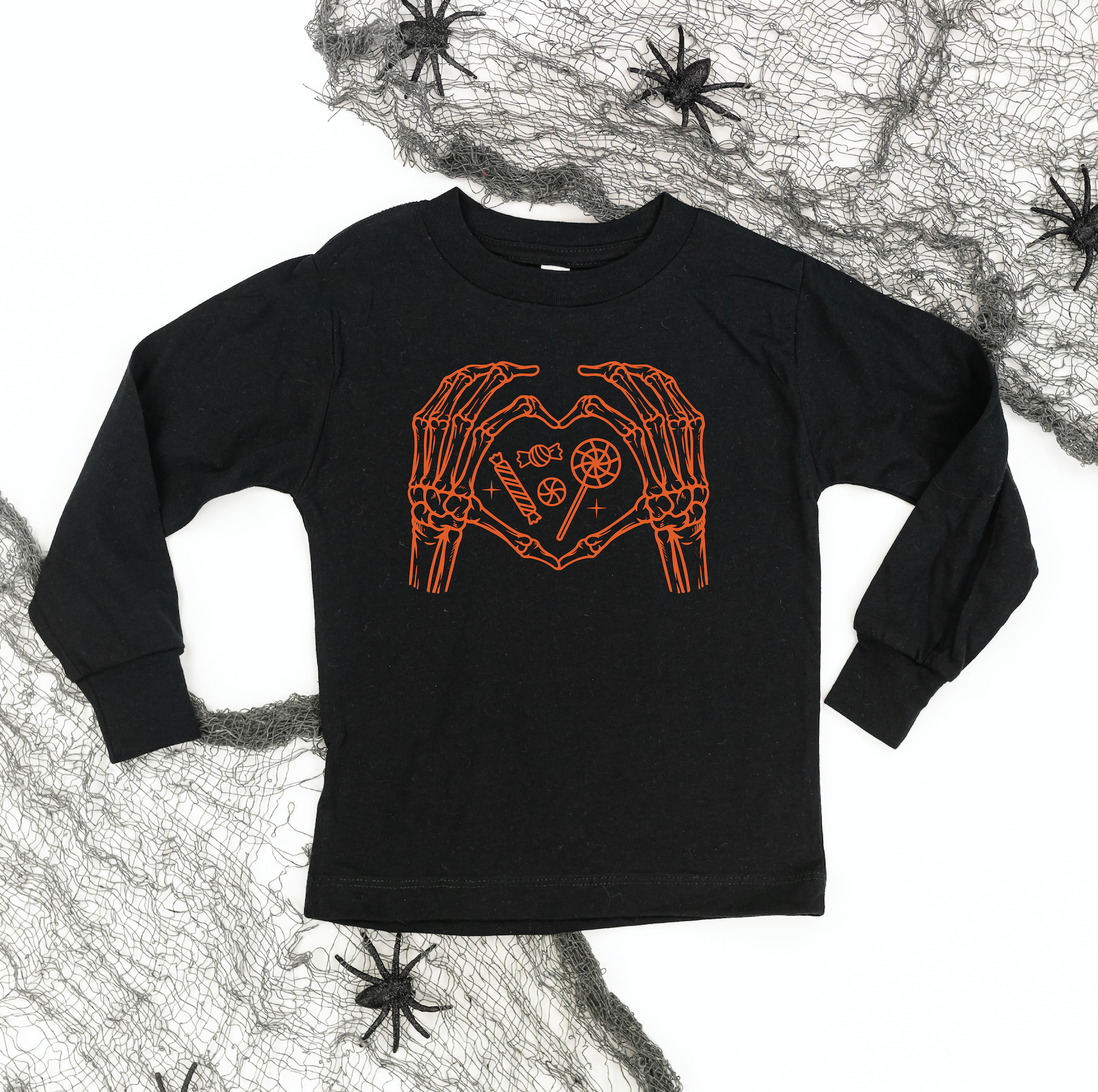 Skeleton Heart Hands - Child Long Sleeve Tee