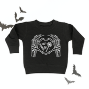 Skeleton Heart Hands - Child Sweater
