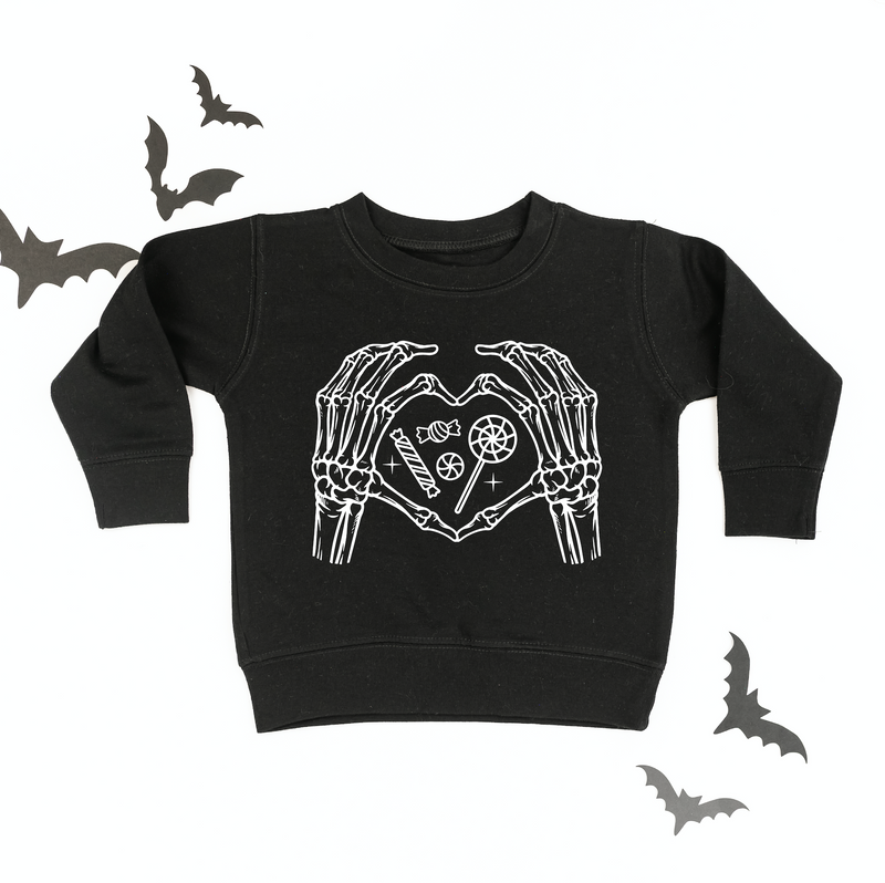 SKELETON HEART HANDS - Child Sweater