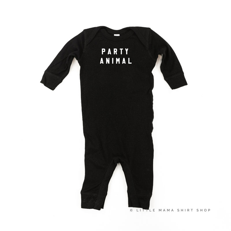 PARTY ANIMAL - BLOCK FONT - One Piece Infant Sleeper