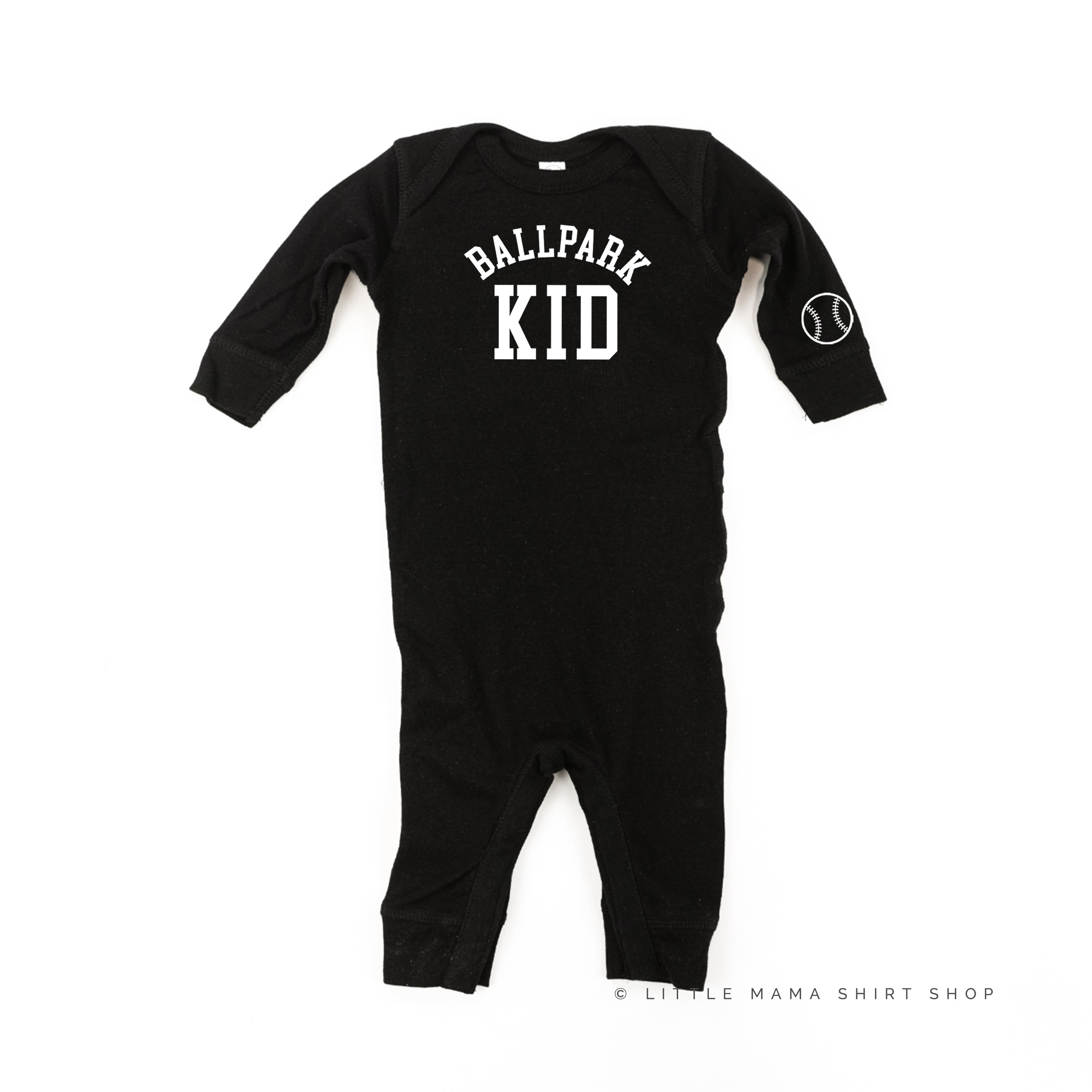 Ballpark Kid (wd) - Baby Sleeper Little Mama Shirt Shop