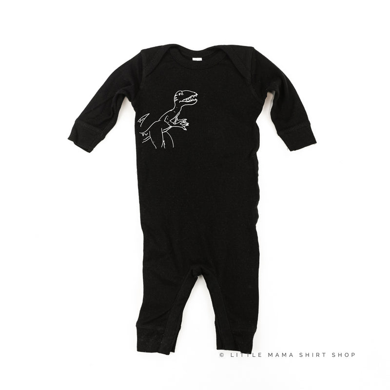 Dinosaur - Roar Means I Love You - One Piece Infant Sleeper