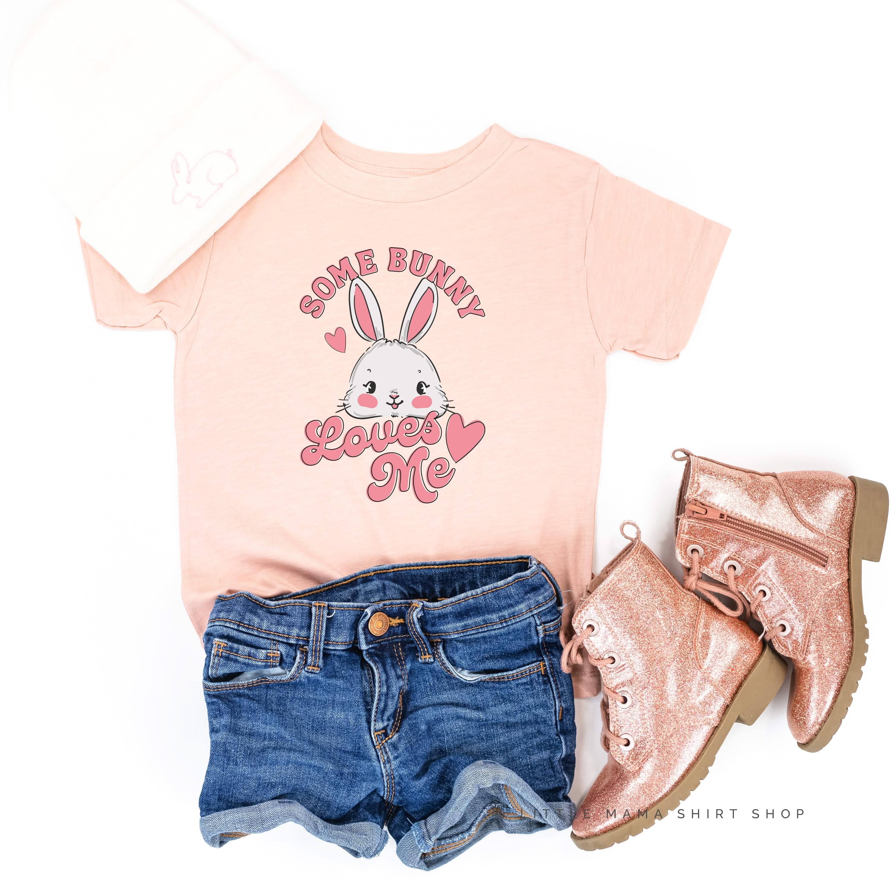 Some Bunny Loves Me - Child Tee Little Mama Shirt Shop