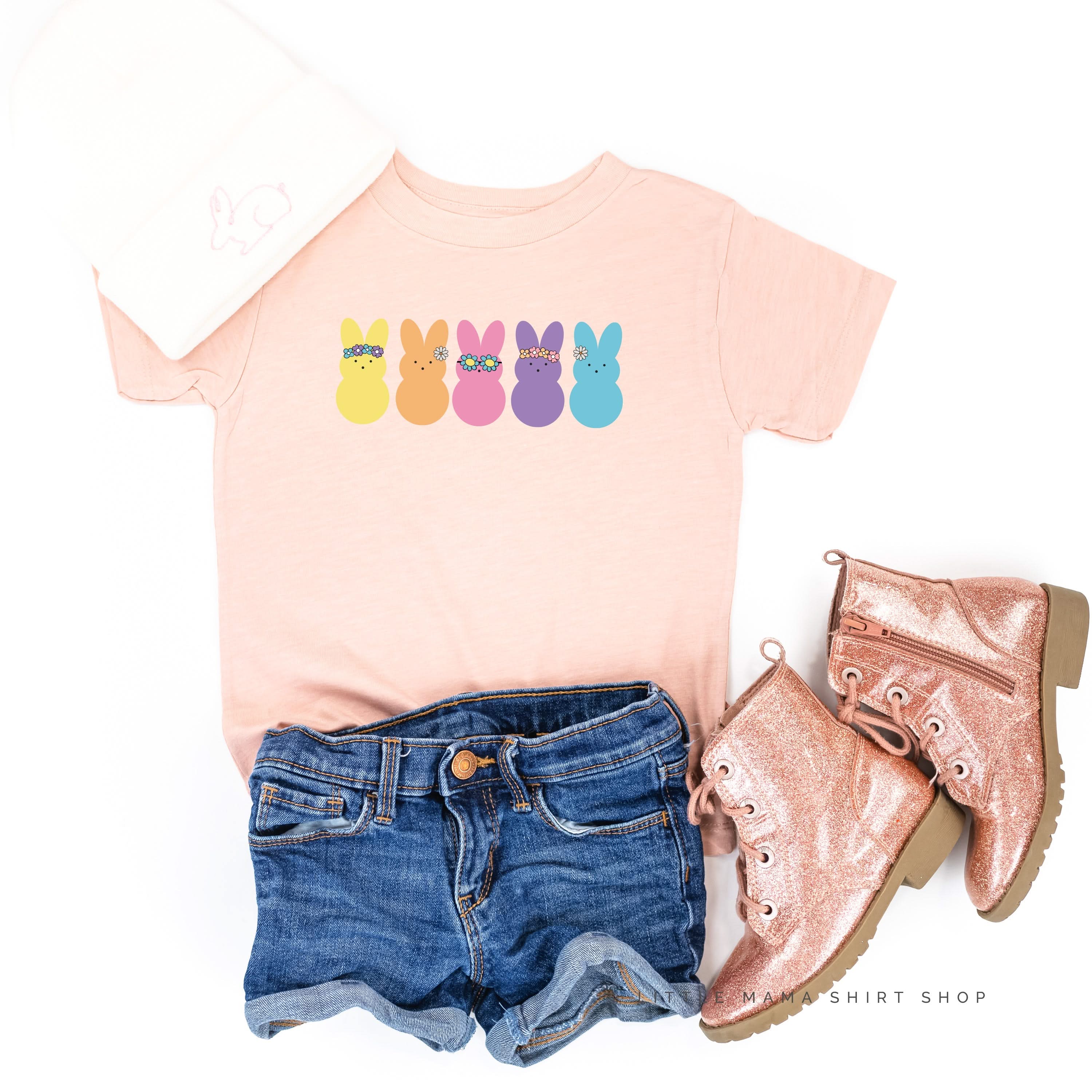 Floral Headband Neon Peeps - Child Tee Little Mama Shirt Shop
