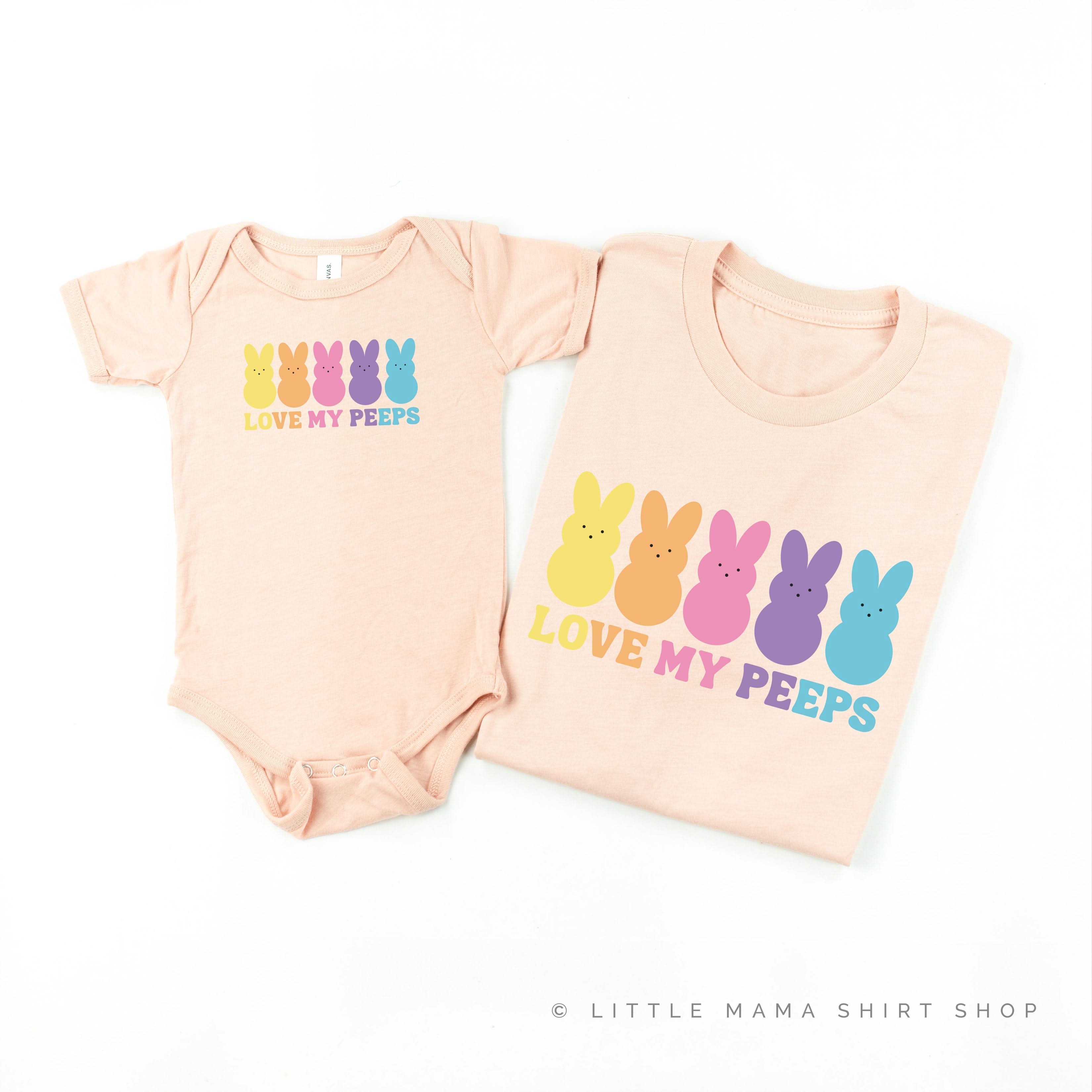 Love My Peeps - Neon - Set of 2 Tees Little Mama Shirt Shop
