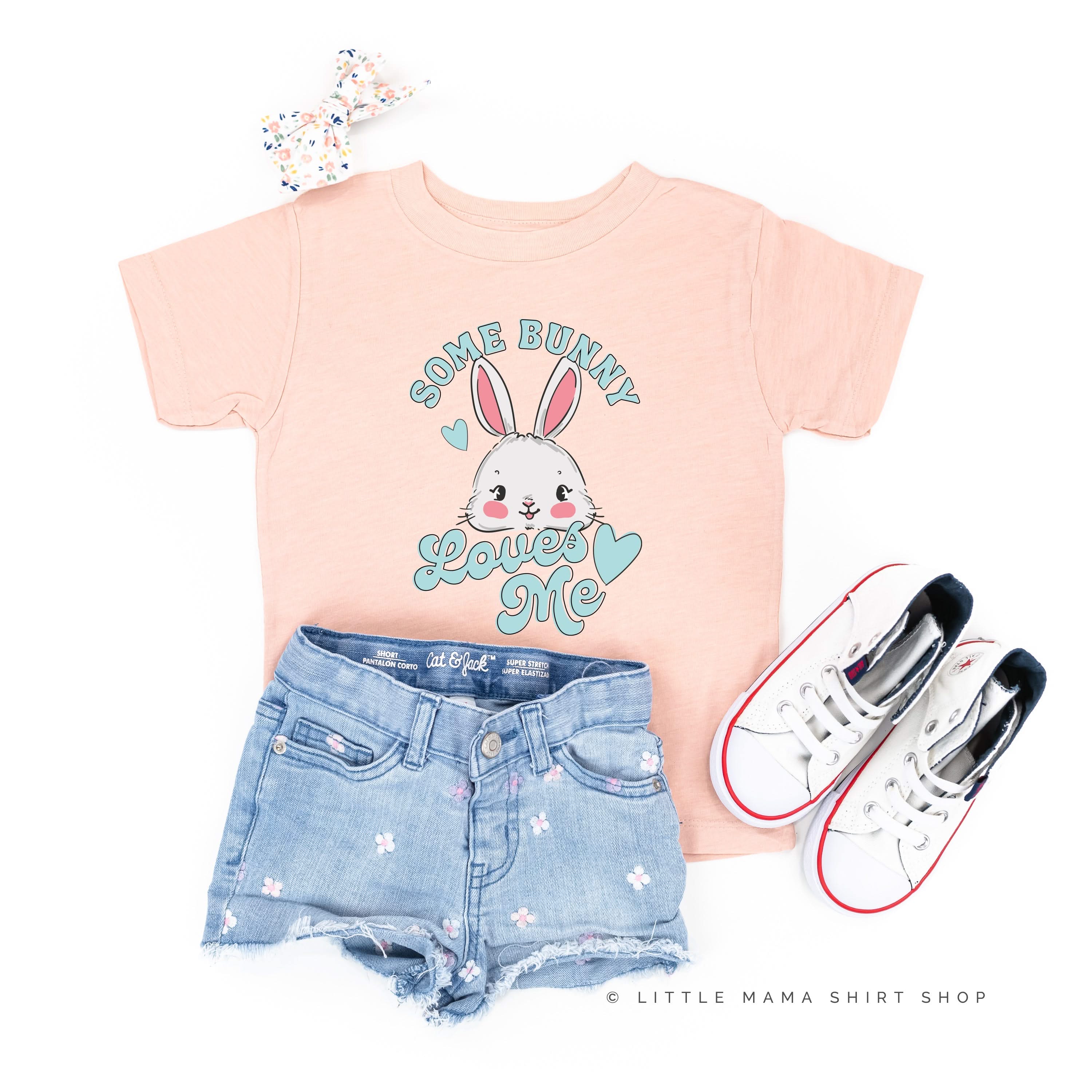 Some Bunny Loves Me - Child Tee Little Mama Shirt Shop