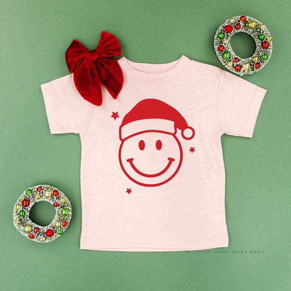 Santa Hat - Smiley Face - Child Tee