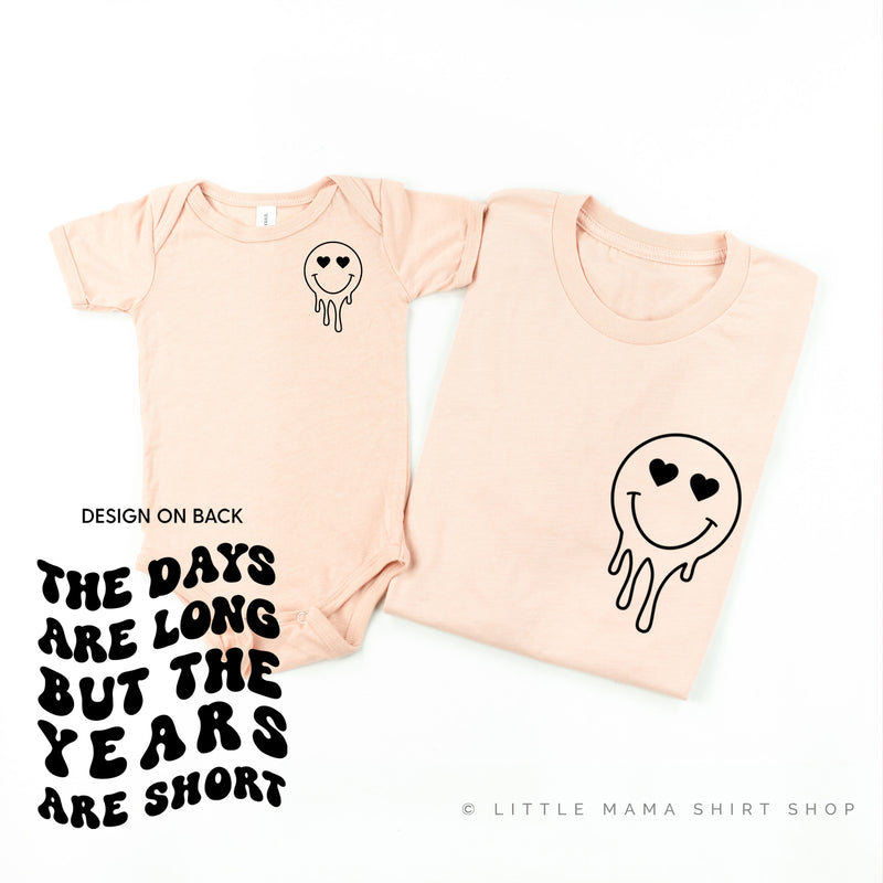 THE DAYS ARE LONG BUT THE YEARS ARE SHORT - (w/ Melty Heart Eyes) - Set of 2 Matching Shirts