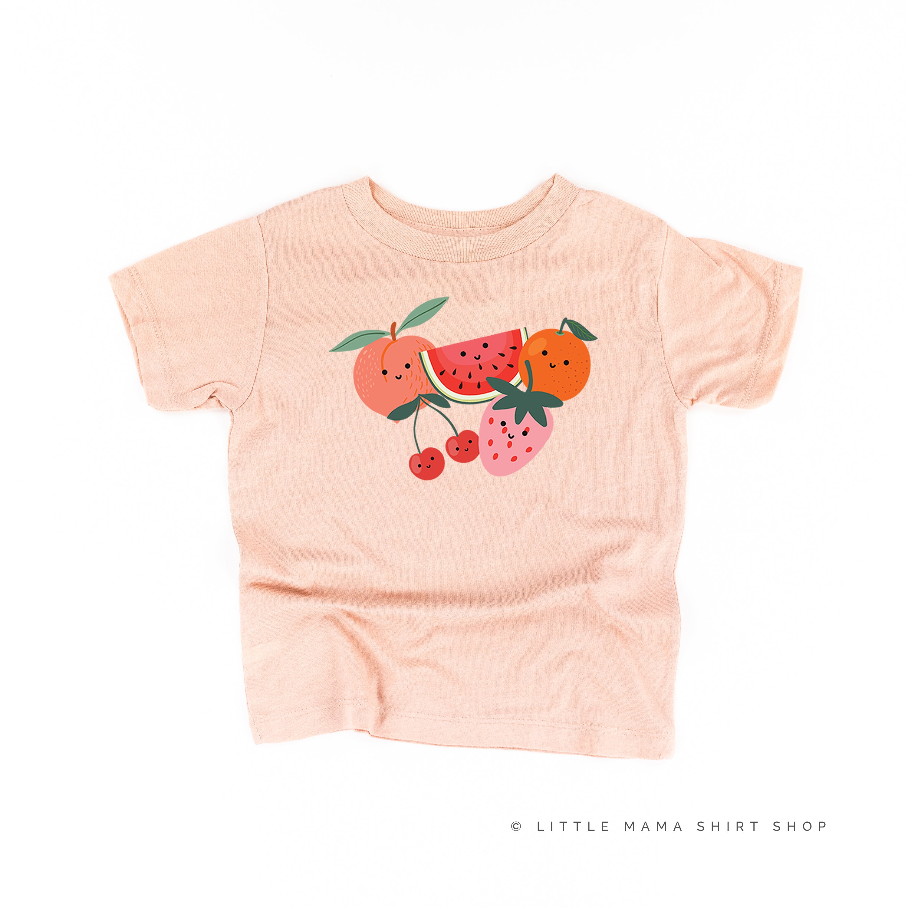 Group of Smiley Fruit - Short Sleeve Child Tee Little Mama Shirt Shop