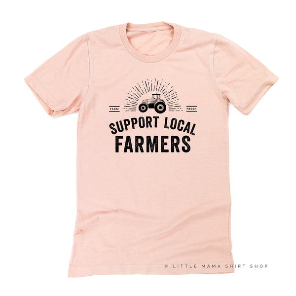 Support Local Farmers - Distressed Design - Unisex Tee