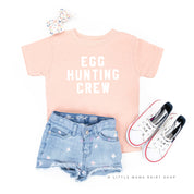 Block Font - Egg Hunting Crew - Child Tee Little Mama Shirt Shop