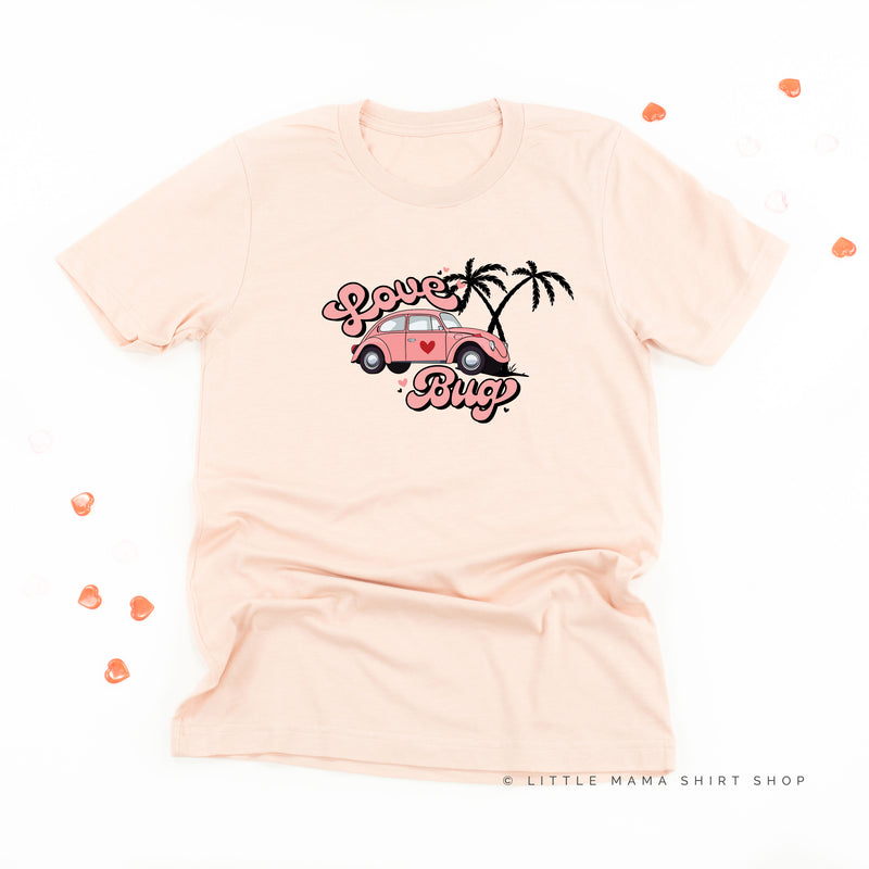 Love Bug - Pink Beetle Car - Unisex Tee