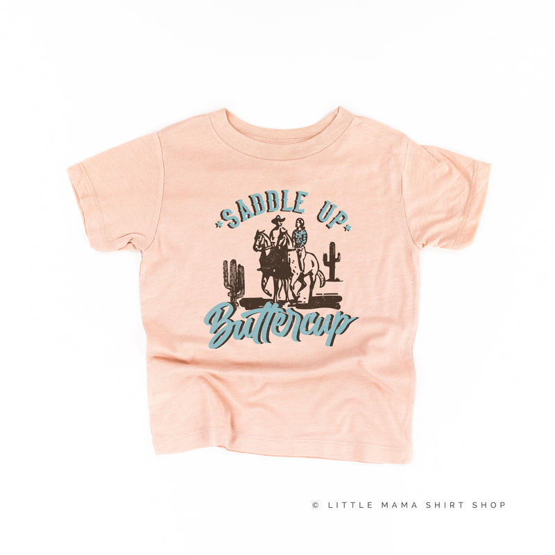 Saddle Up Buttercup - Distressed Design - Short Sleeve Child Shirt