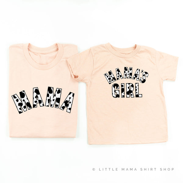 MAMA / MAMA'S GIRL - Cow Print - Set of 2 Shirts