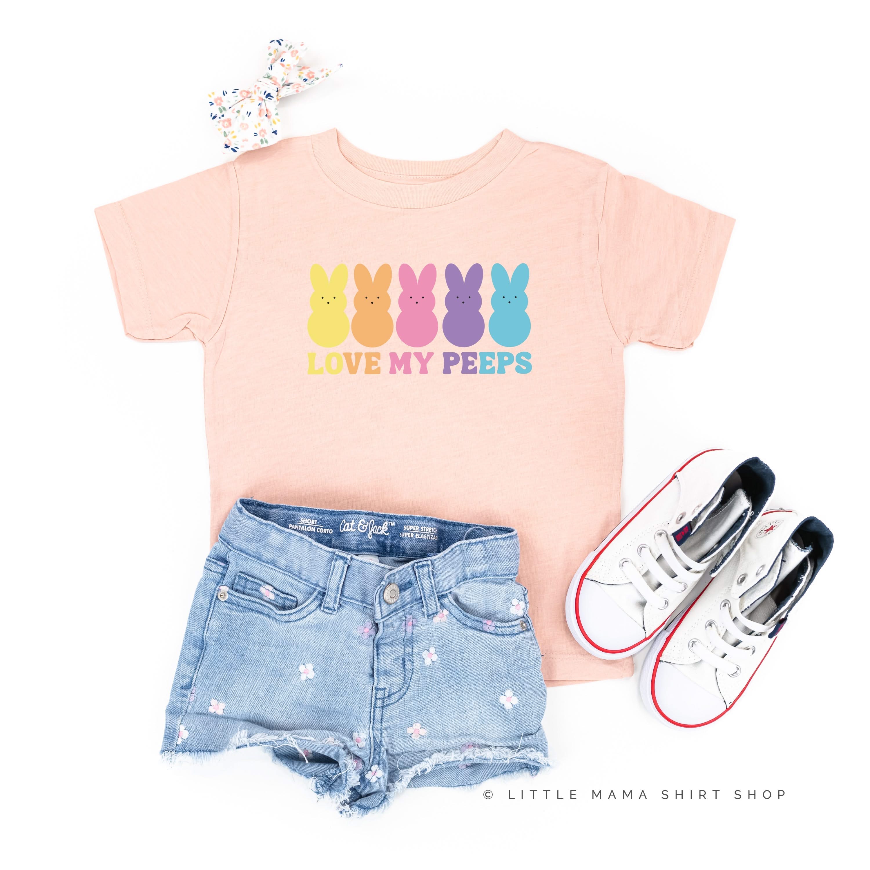Love My Peeps - Neon - Child Tee Little Mama Shirt Shop