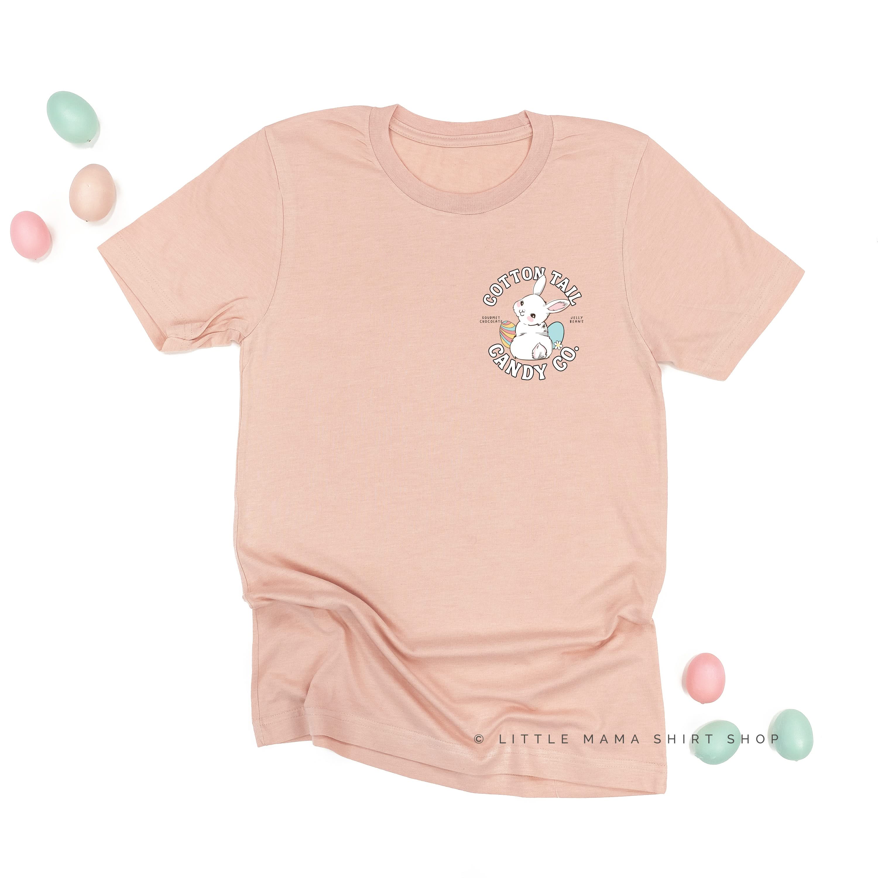 Cotton Tail Candy Co. (pocket) - Unisex Tee Little Mama Shirt Shop