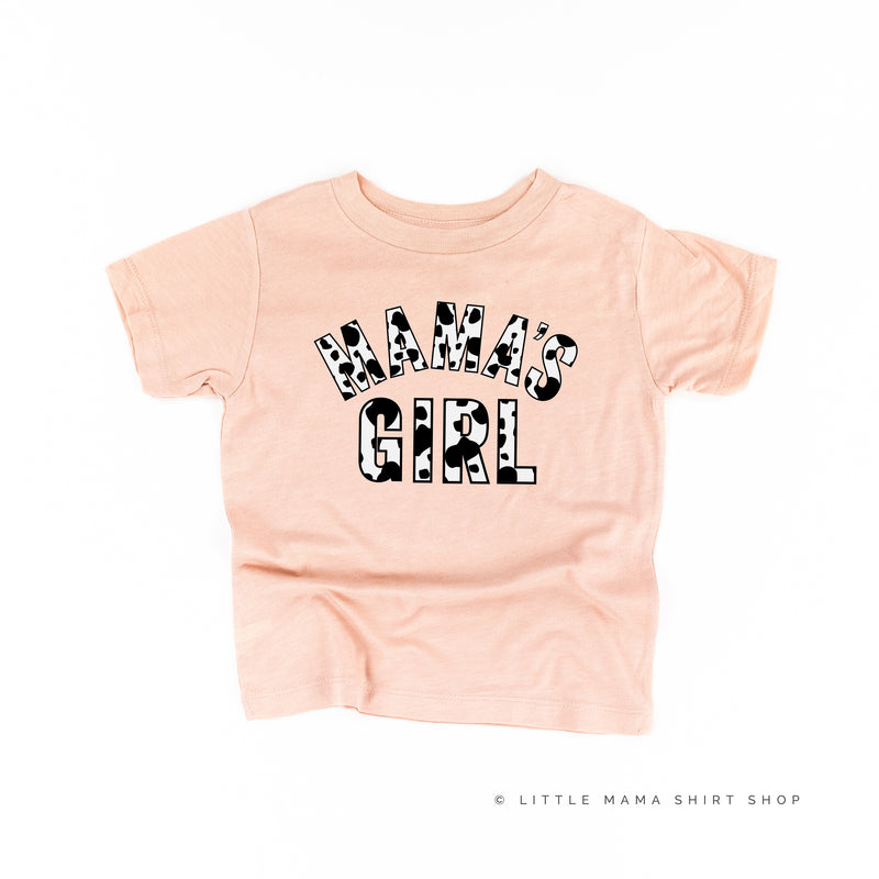 Cow Print - MAMA'S GIRL - Short Sleeve Child Shirt