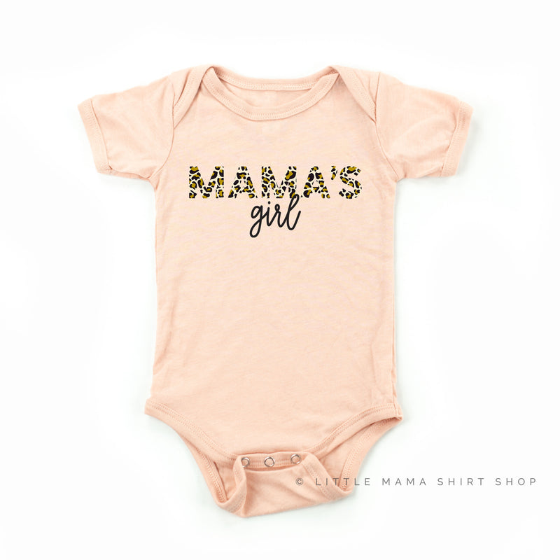 Mama's Girl - Leopard Design - Child Shirt - Blush