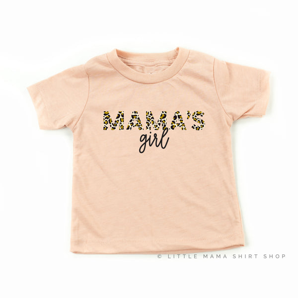 Mama's Girl - Leopard Design - Child Shirt - Blush