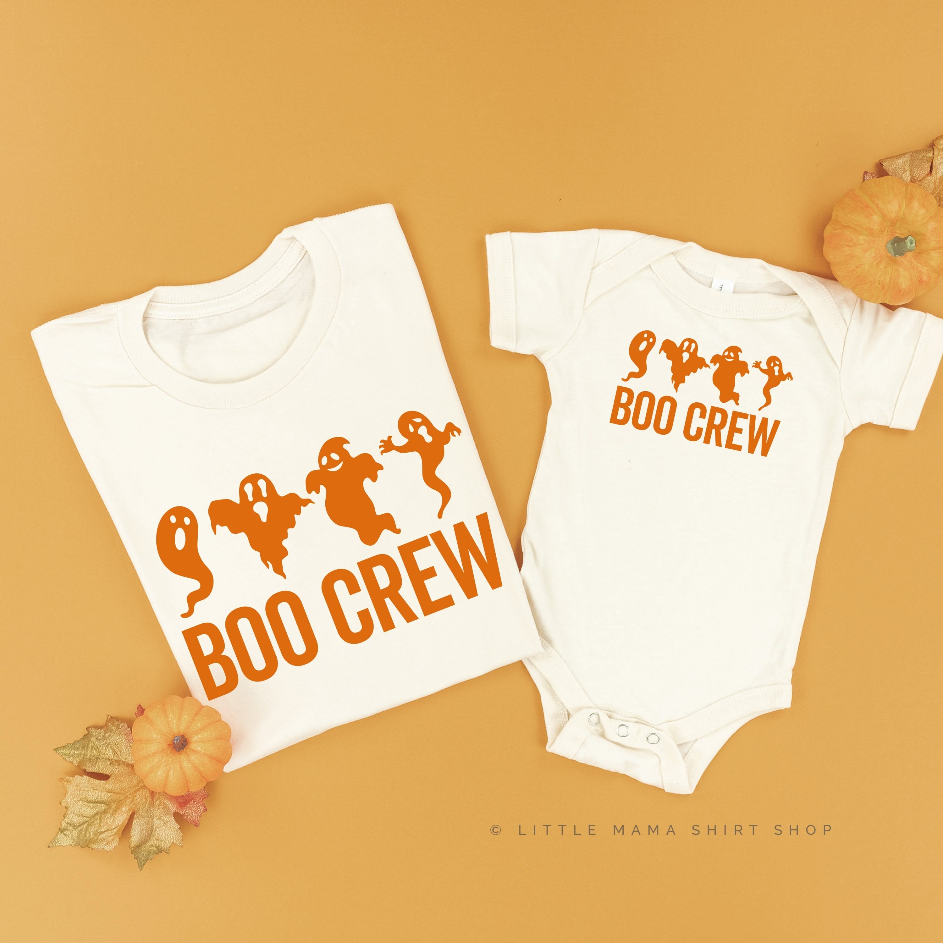 Boo Crew - Set of 2 Unisex Tees Little Mama Shirt Shop