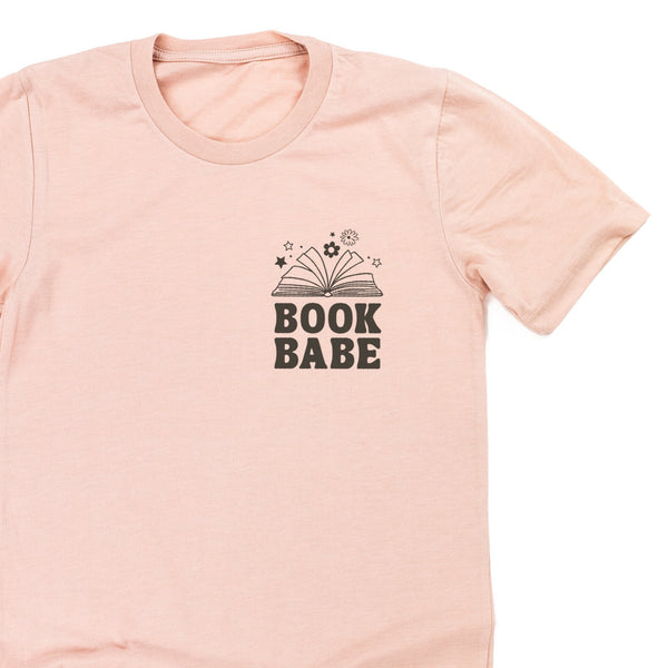 BOOK BABE (Dark Brown Pocket Design) - Unisex Tee