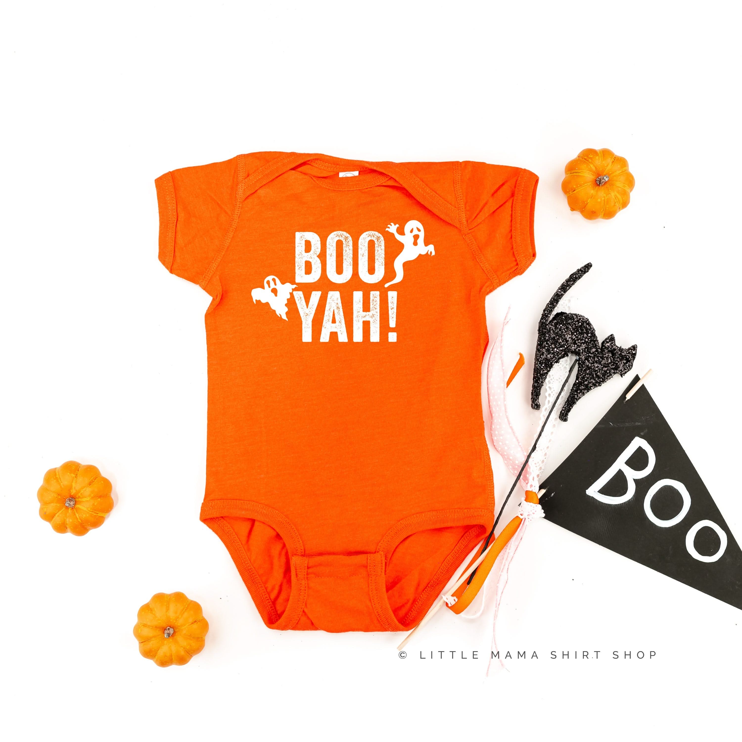BOO YAH! - Short Sleeve Child Shirt Little Mama Shirt Shop